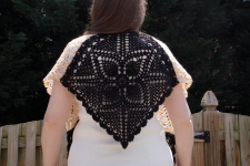 crochet V shawl