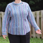 Crochet cable cardi