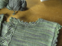 Neck crochet picot detail