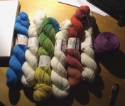 Skeins of yarn