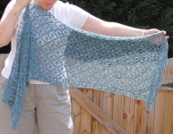 Blue Crochet Stole