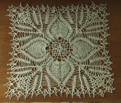 Crochet square doily