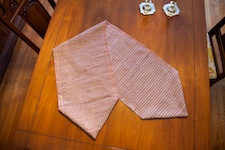 pink twill table runner