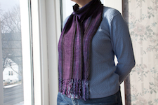 first scarf,
worn too