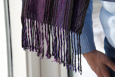 first scarf,
fringe