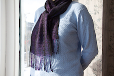 second scarf,
worn