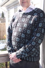 checkerboard sweater